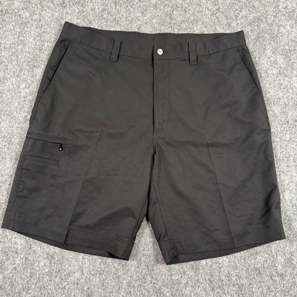 Callaway Golf Shorts 38 Black Tech Performance Zipper Outdoor 10" Inseam Men's - Picture 1 of 9